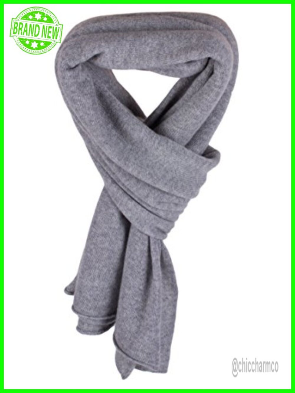 100% Cashmere Wrap Scarf Lightweight 2 Ply Scottish Knit
